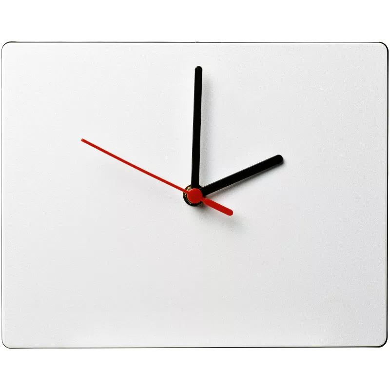 Prostokątny zegar ścienny Brite-Clock® - Czarny (21053100)