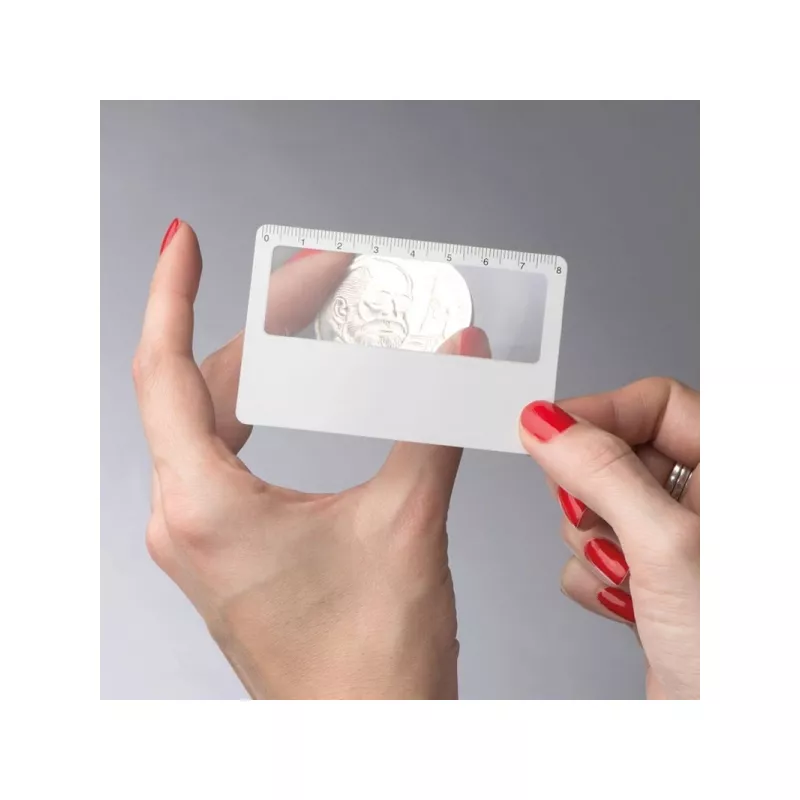 Szkło powiększające w kształcie karty kredytowej POSEN - biały (199806)
