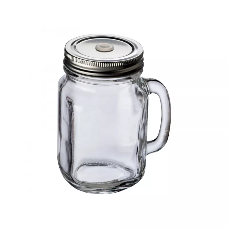 Słoik szklany do piciaTREVISO 450 ml - przeźroczysty (044266)