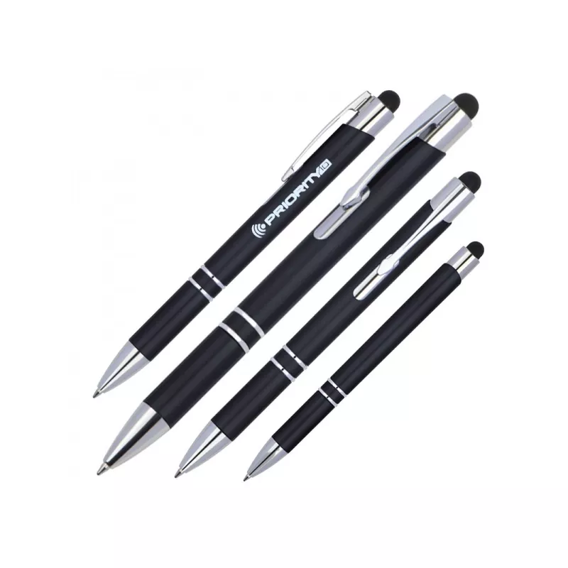 Długopis plastikowy touch pen WORLD - czarny (089203)