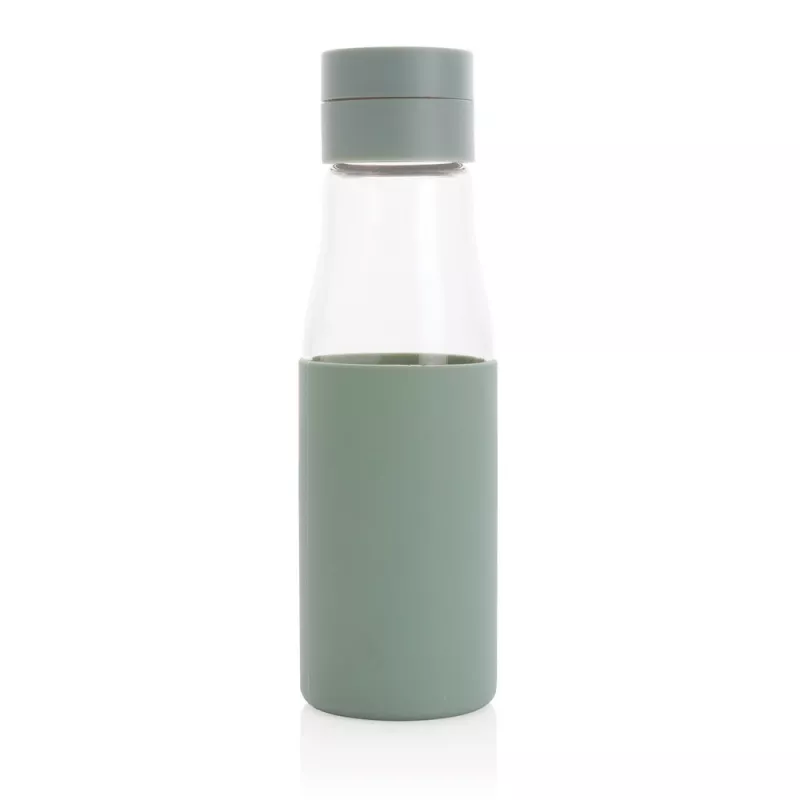 Szklana butelka 650 ml Ukiyo, monitorująca ilość wypitej wody - zielony (P436.727)