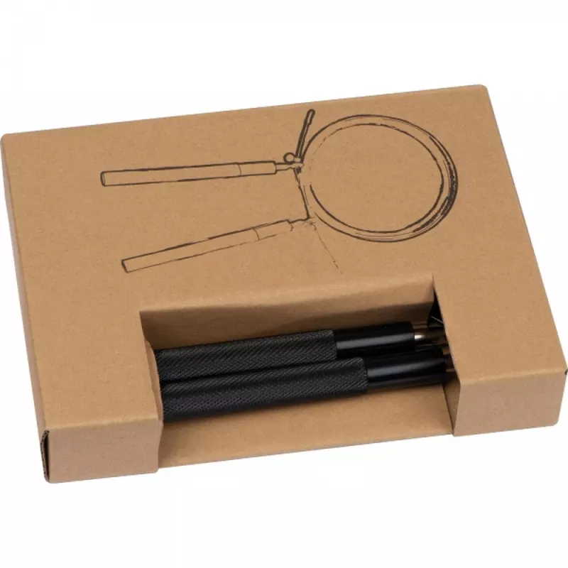 Skakanka z metalowymi rączkami MORITZ - czarny (5117203)