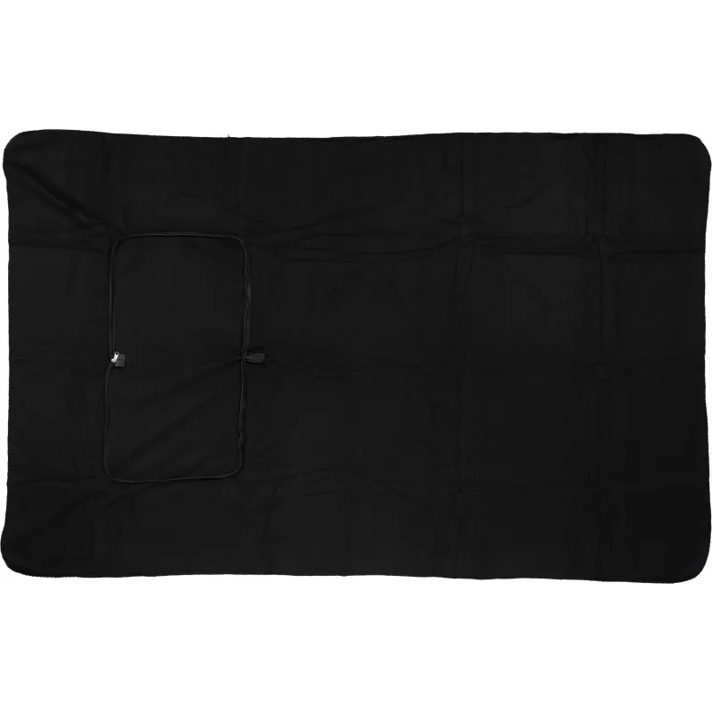 Koc z polaru/poduszka 2w1 RADCLIFF - czarny (277503)