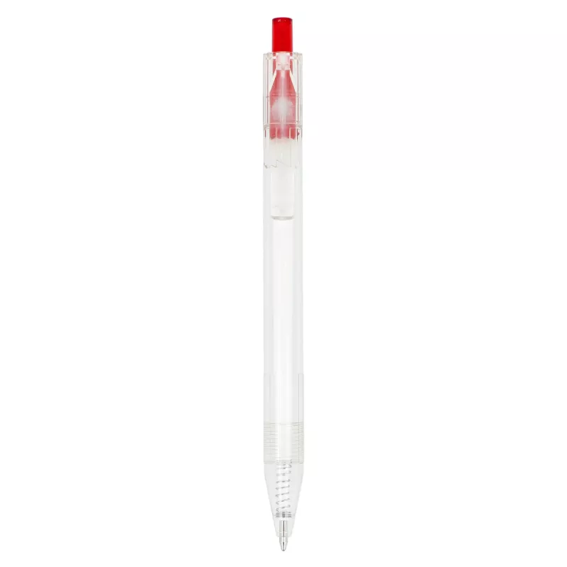 Długopis z R-PET - czerwony transparentny (LT80562-N0421)