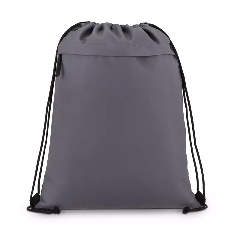 Torba ze sznurkiem z powlekanego PU R-PET 600D, wymiary 33 x 42 cm - szary (LT91394-N0061)