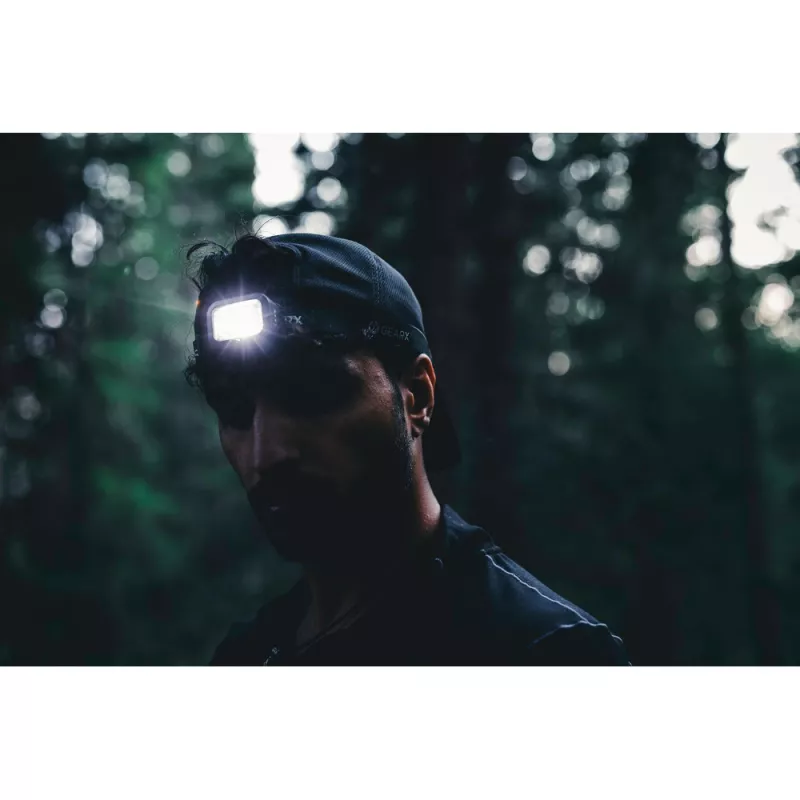 Latarka na głowę Gear X ze światłem COB, RABS - czarny, szary (P513.102)