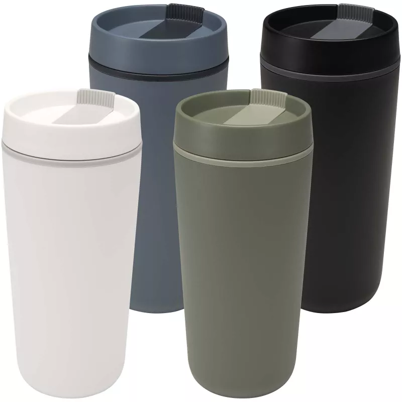 Sedona - kubek plastikowy o pojemności 480 ml, z podwójnymi ściankami - Czarny (10095390)