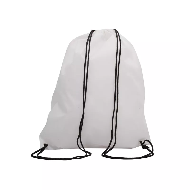 Plecak promocyjny na sznurkach poliestrowy, 33.5 x 42 cm - biały (R08695.06)
