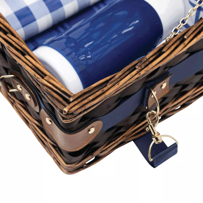 Kosz piknikowy - biały, niebieski (56-0604007)