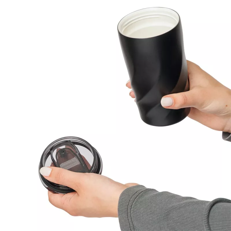 Kubek podróżny BrandCharger Vortex Calix Ceramica 400 ml - czarny (VA539-03)