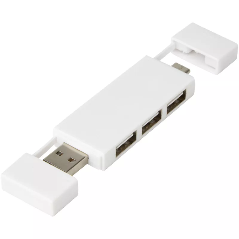 Mulan podwójny koncentrator USB 2.0 - Biały (12425101)