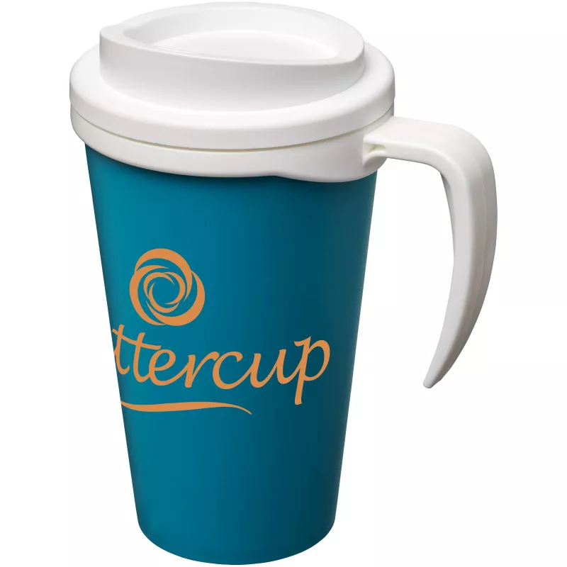 Kubek termiczny z serii Americano® Grande o pojemności 350 ml - Biały-Błękitny (21000409)