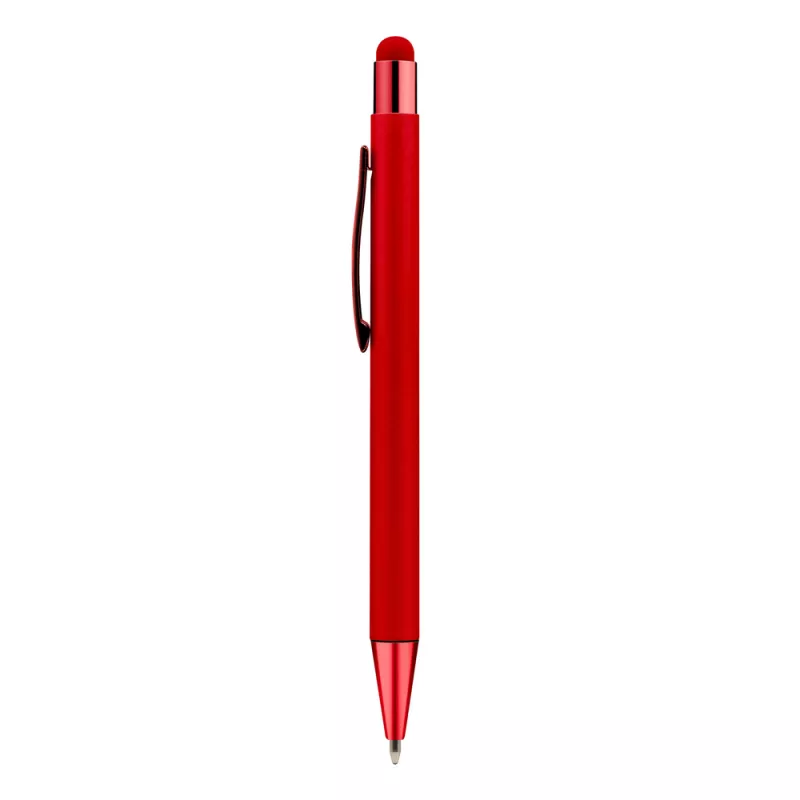 Długopis aluminiowy z touch pen-em | Ida - czerwony (V1376-05)