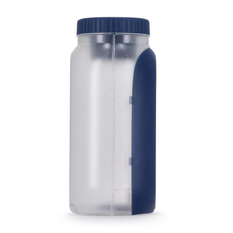 Pudełko na lunch z przegródką na sos, z łyżką i widelcem - ciemnoniebieski (LT90427-N0010)