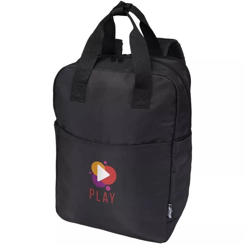 Trip Aware™, plecak na laptopa 14 cali wykonany z materiałów z recyklingu, 9 l - Czarny (12076290)