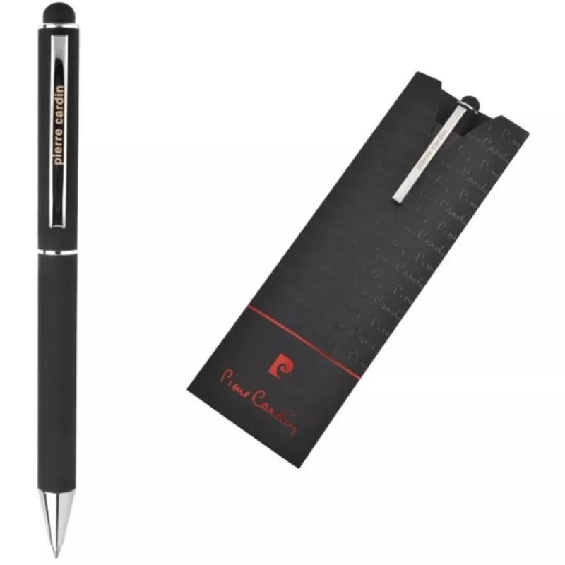 Długopis metalowy touch pen soft touch CLAUDIE Pierre Cardin - czarny (B0102001IP303)