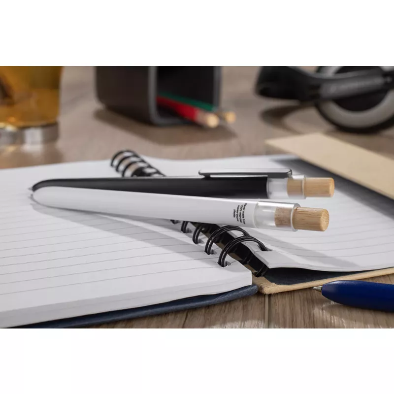 Długopis z odpadów ocean bound OCEANO - biały (19740-01)