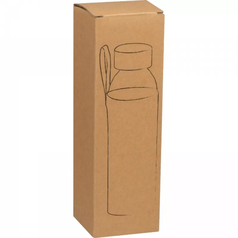 Butelka szklana z pokrowcem 500 ml CARLOTTA - przeźroczysty (6233566)