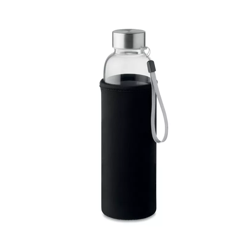 Butelka szklana z zaparzaczem 500 ml UTAH TEA - Czarny (MO9636-03)