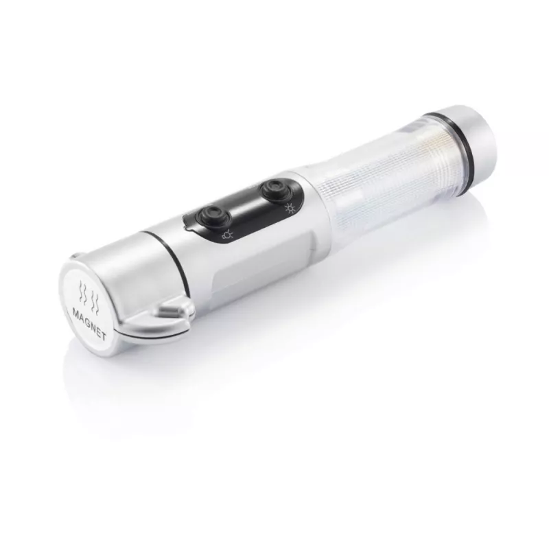 Wielofunkcyjna latarka bezpieczeństwa - srebrny (P239.212)
