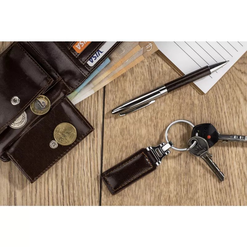 Zestaw upominkowy portfel, brelok, długopis MARCUS - brązowy (17600-09)