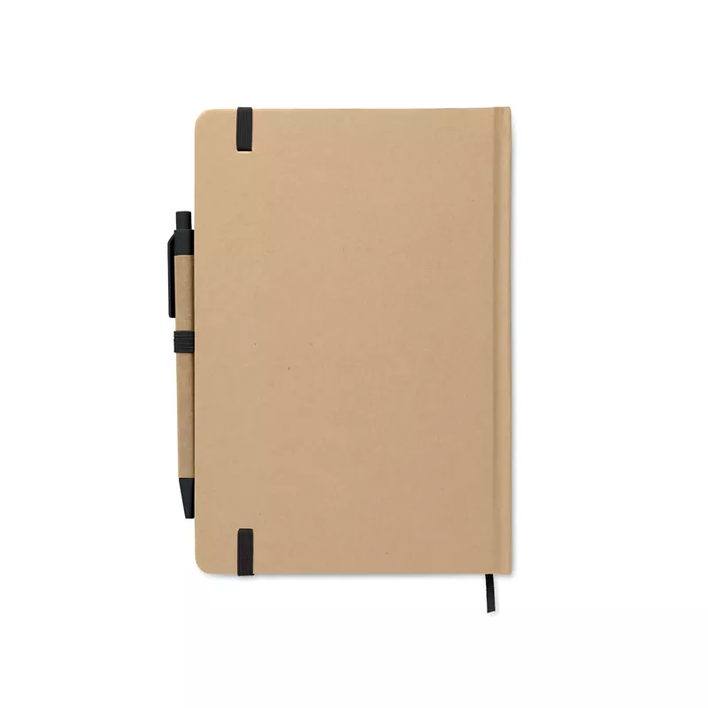 Notes A5 w okładce z kartonu 80 kartek w linię CARATIL - Czarny (MO2396-03)
