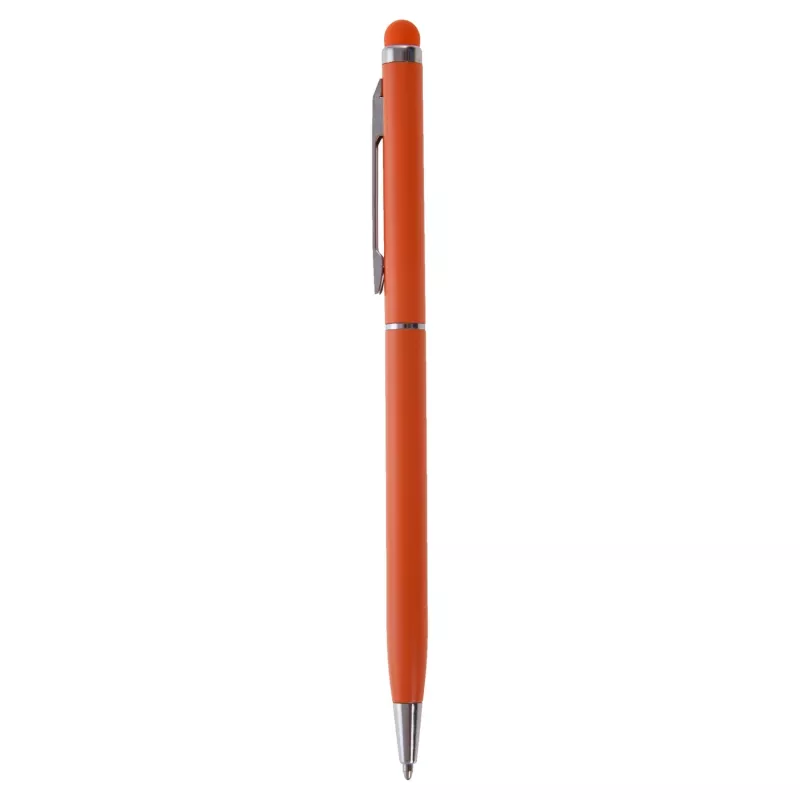 Długopis metalowy matowy z touch pen-em | Dennis - pomarańczowy (V1637-07)