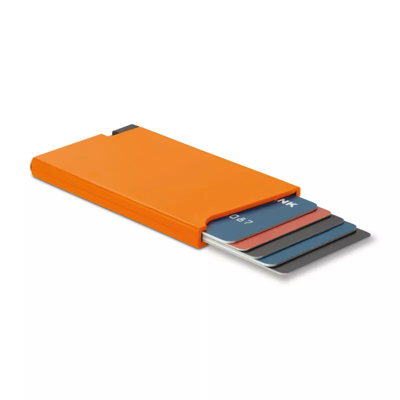Etui na karty z RFID wykonana z ABS - pomarańczowy (LT92191-N0026)