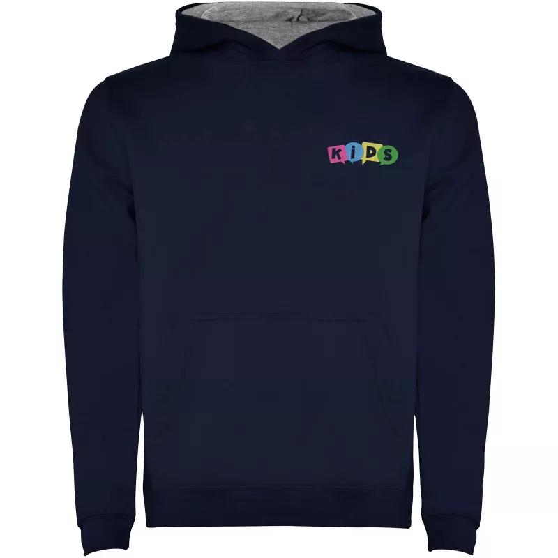 Dziecięca bluza z kapturem 280 g/m²  Roly Urban - Marl Grey-Navy Blue (K1067-MARLGREY-NAVYBLUE)