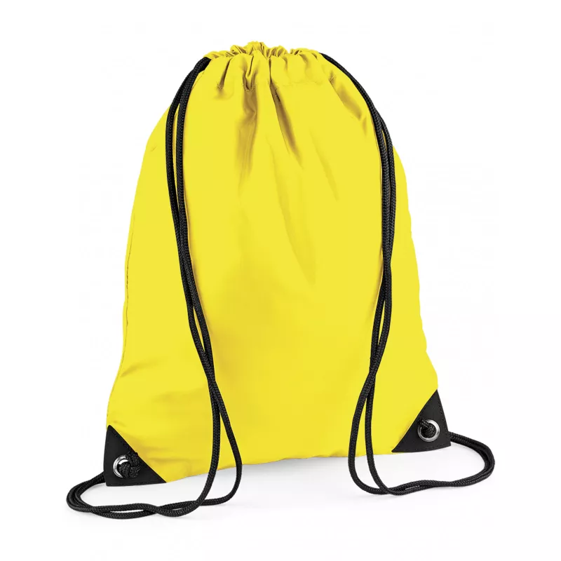 Reklamowy plecak na sznurkach  poliestrowy BagBase BG10, 34 x 45 cm - Yellow (BG10-YELLOW)