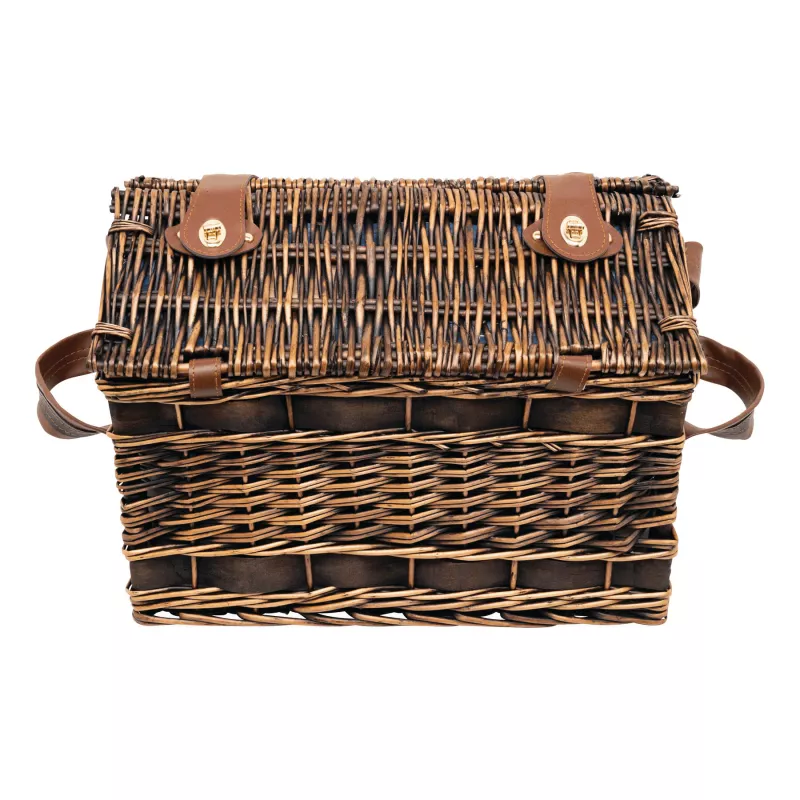 Wiklinowy kosz piknikowy - niebieski (56-0604032)