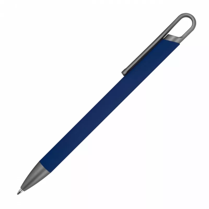 Długopis aluminiowy z recyklingu półżelowy KAROLINE - granatowy (1444044)