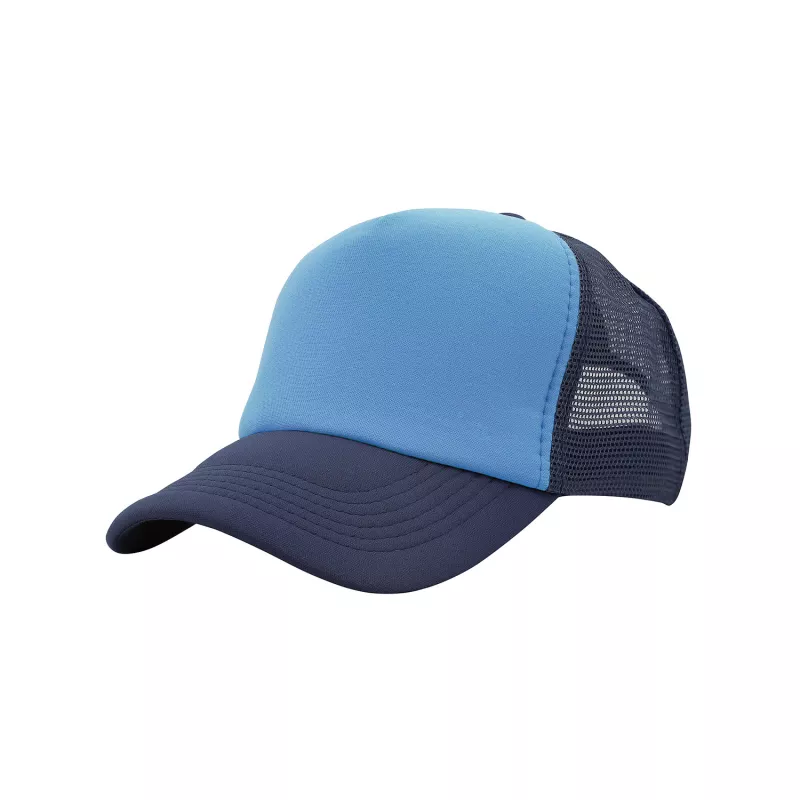 Czapka z daszkiem typu trucker z poliestru 120 g/m² #3803 - Niebieski Sky-granatowy (HW-3803-SKY/NAVY)