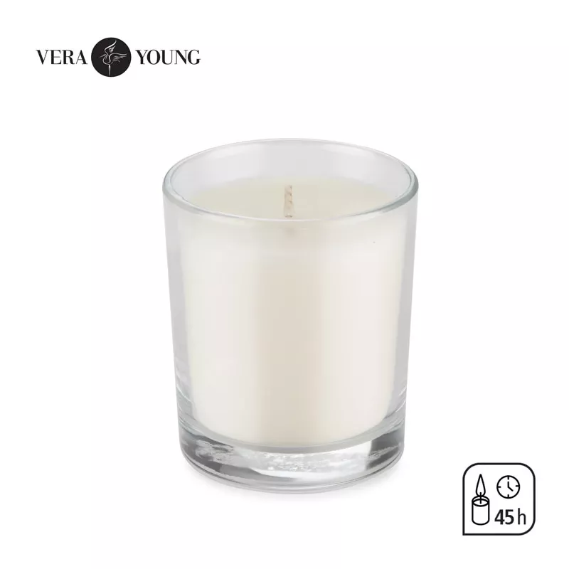 Świeca sojowa 170g - Plum & Patchouli - VERA YOUNG - przezroczysty (12102-19)