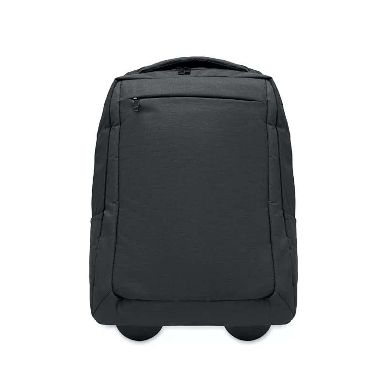 Plecak na kółkach na laptop 15" z RPET DALVIK - Czarny (MO2284-03)