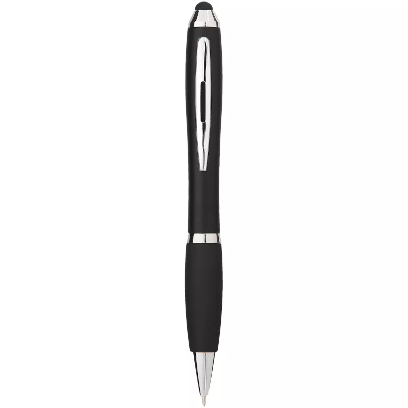 Długopis z kolorowym stylusem i czarnym uchwytem Nash - Czarny (10690300)