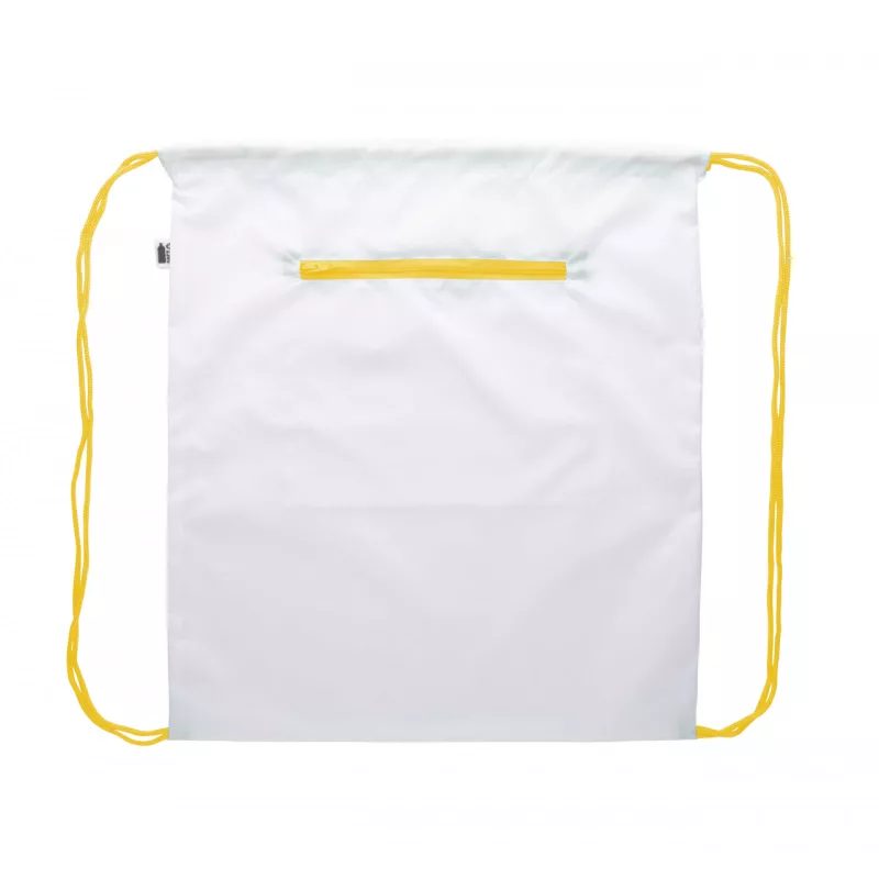 CreaDraw Zip RPET personalizowany worek ze sznurkami - żółty (AP718541-02)