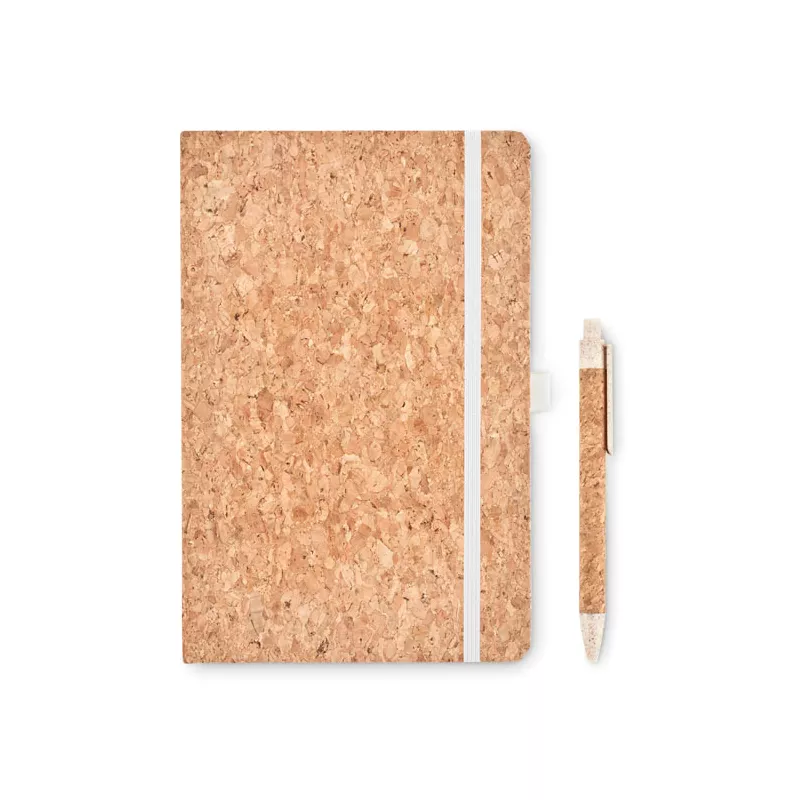 Notes A5 z długopisem 80 kartek w linię SUBER SET - Bezowy (MO6202-13)