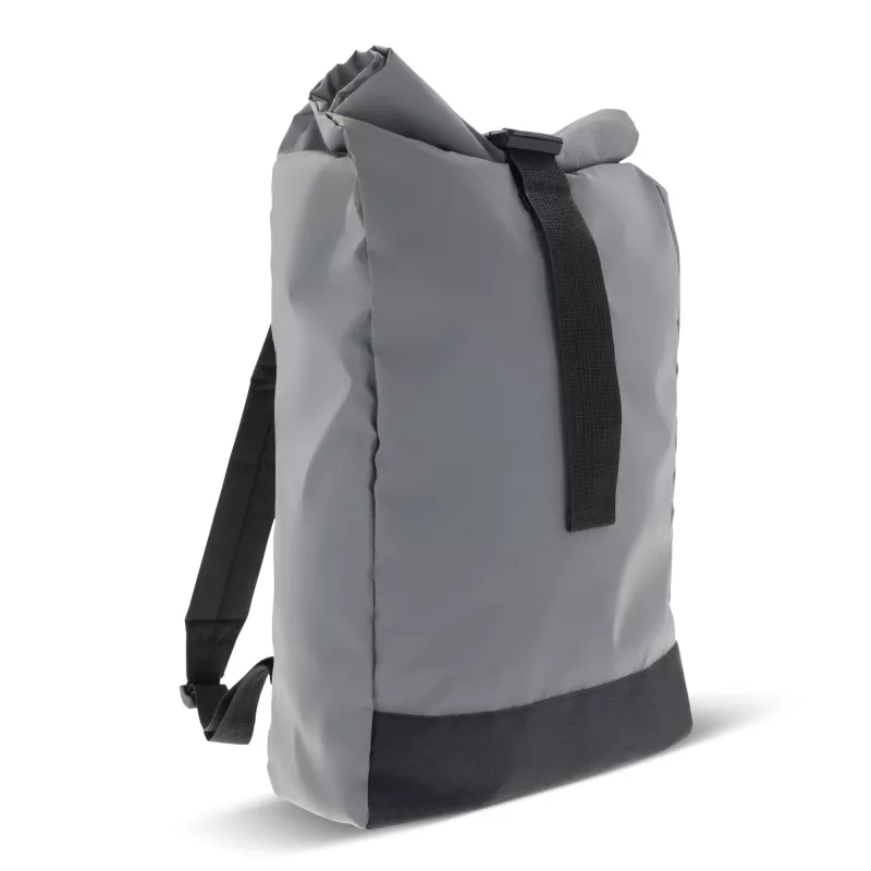 Odblaskowy plecak ze zwijąną górą 26x13x50cm - szary (LT95262-N0061)