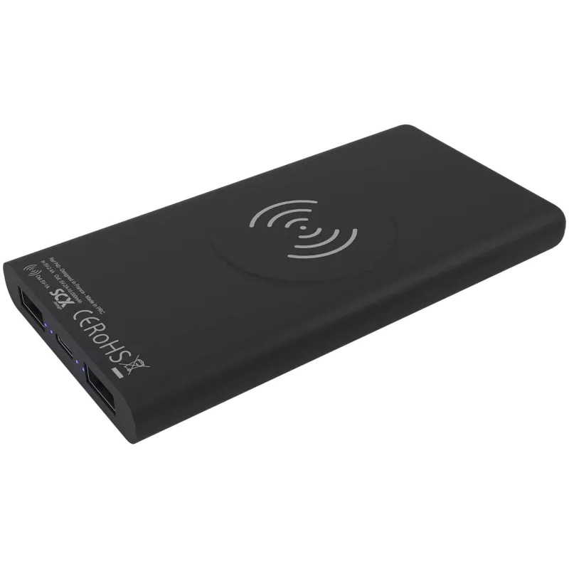 SCX.design P40 podświetlany bezprzewodowy powerbank 10 000 mAh - Czarny (2PX06090)