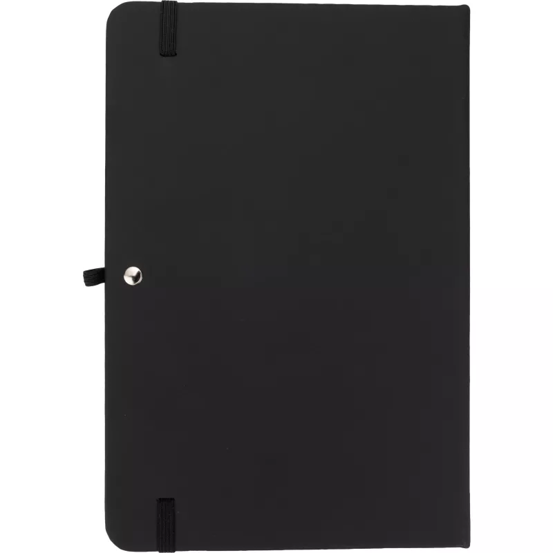 Notatnik A5 w linie z materiałów z recyklingu LORENA - czarny (2875903)