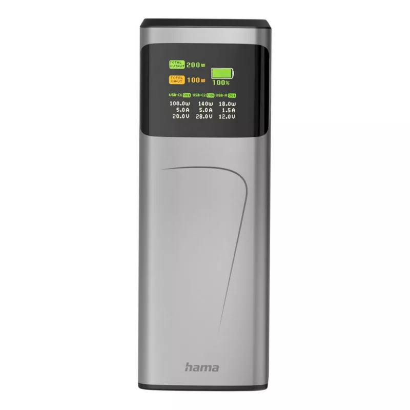 Power bank 24000 mAh Hama High Power 200W - grafitowy (VH030-15)