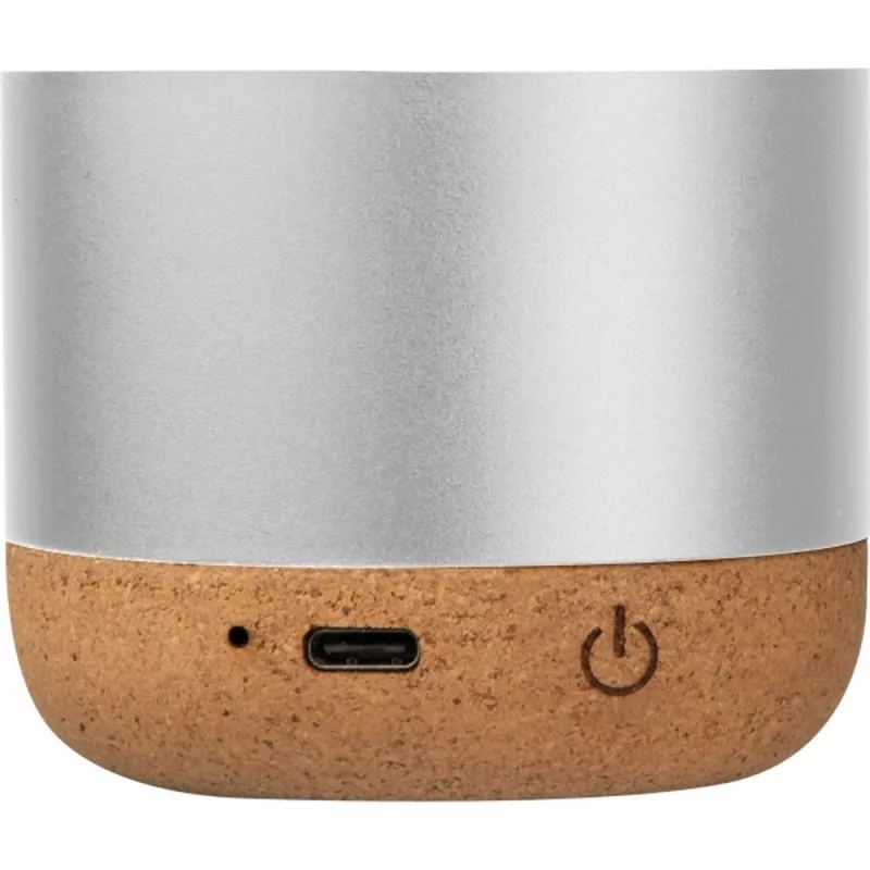 Głośnik bluetooth z aluminium z recyklingu BREST - szary (424207)