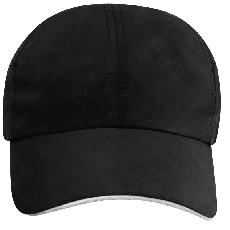 Morion dwukolorowa 6 panelowa czapka GRS z recyklingu o młodzieżowym kroju - Czarny (37517900)