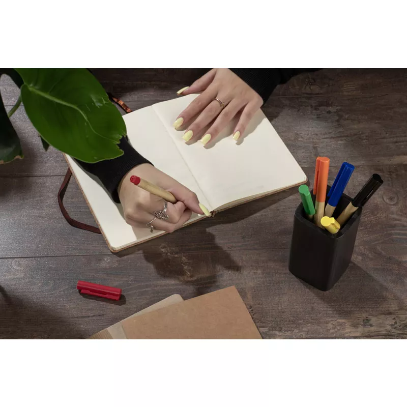 Długopis bambusowy TUFI - żółty (19202-12)