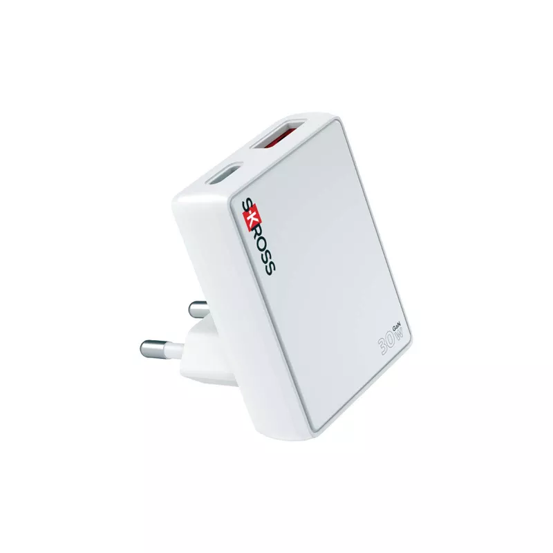 Ładowarka ścienna SKROSS® Slim 30 W (wersja europejska) - Biały (12461701)