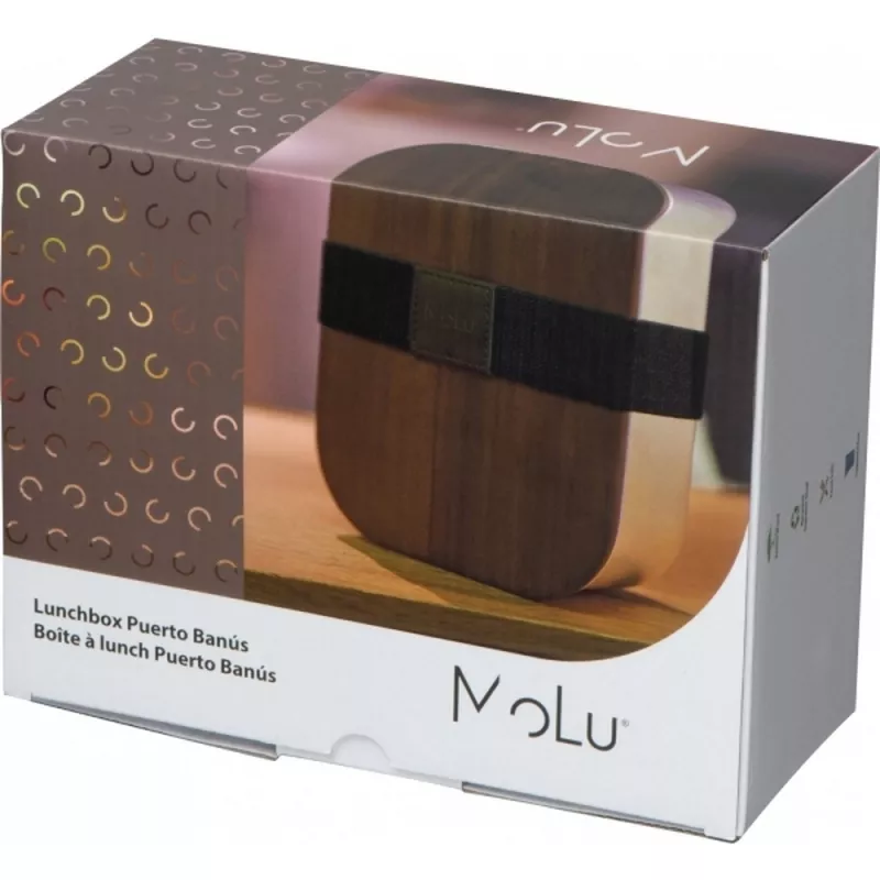 Lunch box ze stalowy z recyklingu PUERTO BANUS MoLu 1000 ml - szary (398407)