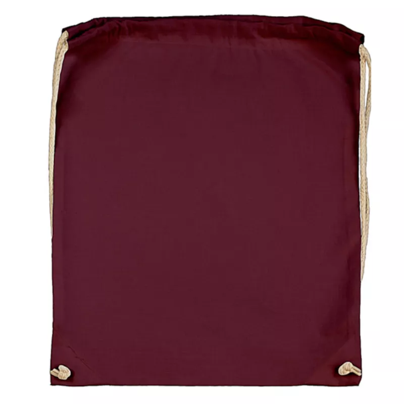 Plecak bawełniany na sznurkach Jassz 140 g/m², 38 x 42 cm - Burgundy (602.57-BURGUNDY)