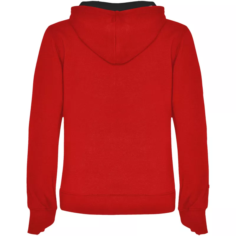 Damska bluza z kapturem 280 g/m² Roly Urban Women - Czarny-Czerwony (R10688K5)