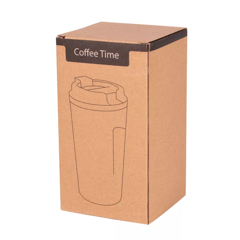 Podróżny kubek termiczny COFFEE TIME - szary (56-0304537)